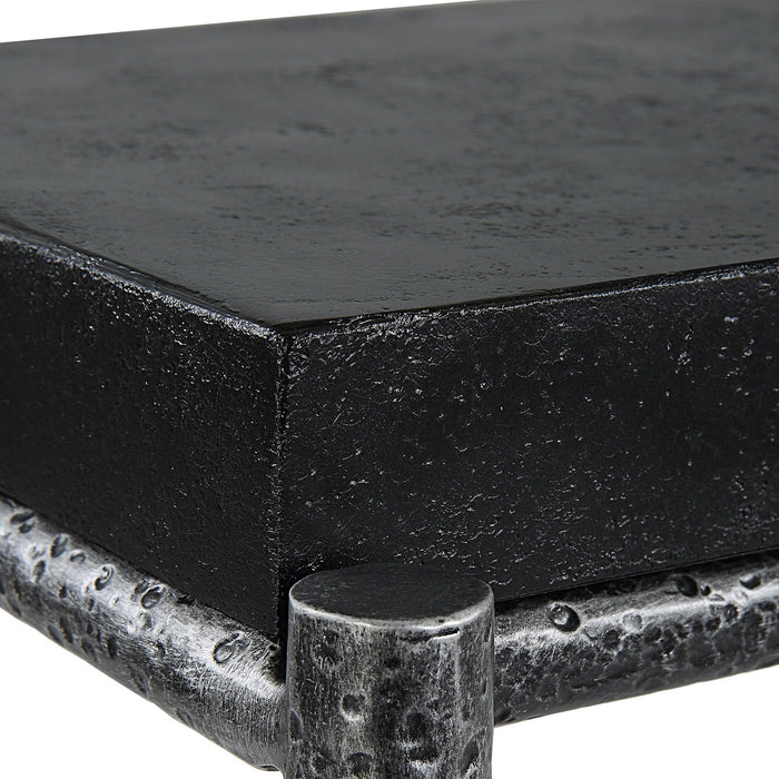 Uttermost Crescendo Black Concrete Console Table 22969