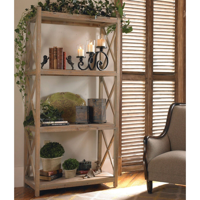 Uttermost Stratford Reclaimed Wood Etagere 24248