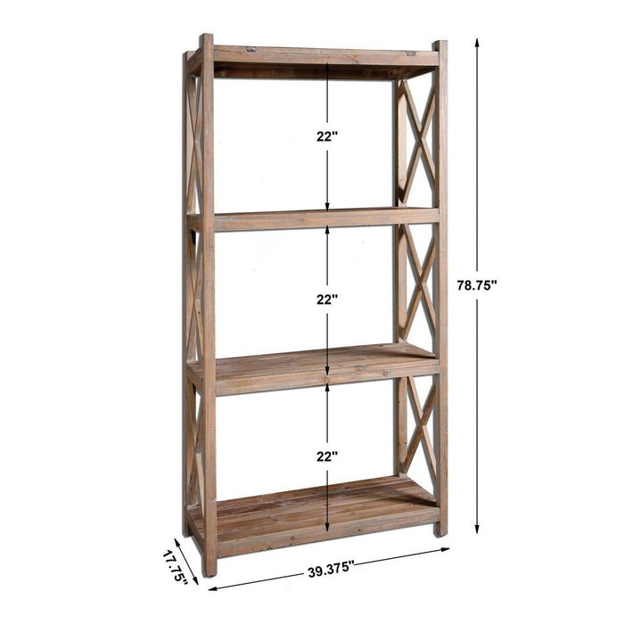 Uttermost Stratford Reclaimed Wood Etagere 24248