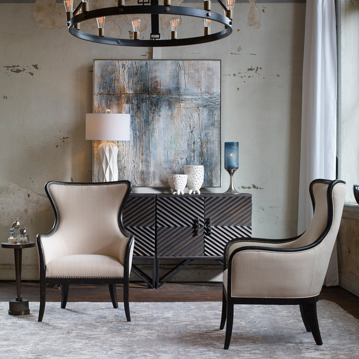 Uttermost Sandy Wing Back Armchair 23073