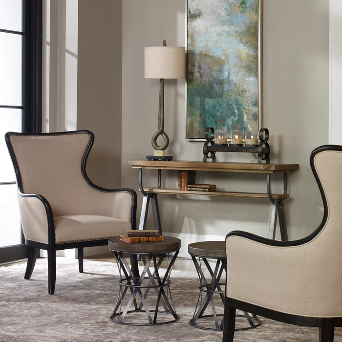 Uttermost Sandy Wing Back Armchair 23073