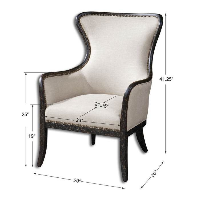 Uttermost Sandy Wing Back Armchair 23073