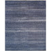 Pasargad Home Transitiona Collection Hand-Kontted Silk & Wool Area Rug- 4' 1" X 6' 3" GRASS-NVY 4x6