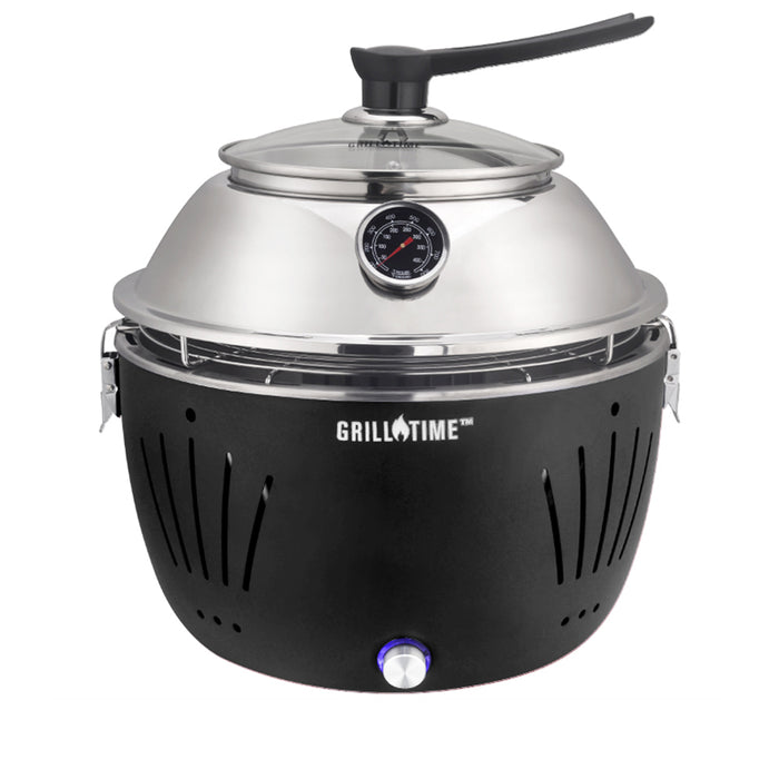 Vision Grills Game Day Portable Charcoal Grill with Hood