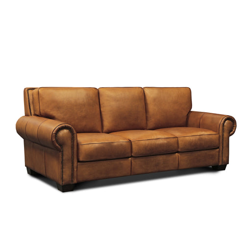 GTR Valencia 100% Top Grain Hand Antiqued Leather Traditional Sofa
