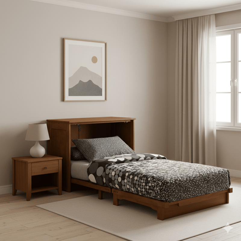 Night and Day Furniture Orion Twin/Full Murphy Cabinet Bed lifestyle view