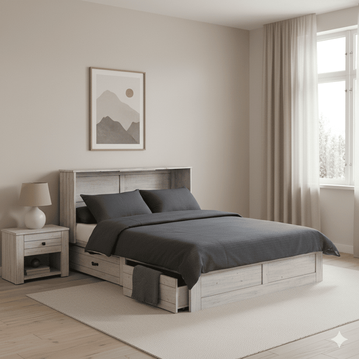 Night and Day Furniture Ranchero Queen Murphy Cabinet Bed Complete