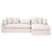 Essentials For Living Stitch & Hand - Upholstery Haven 110" Lounge Slipcover RF Sectional 6606-RF.BISQ