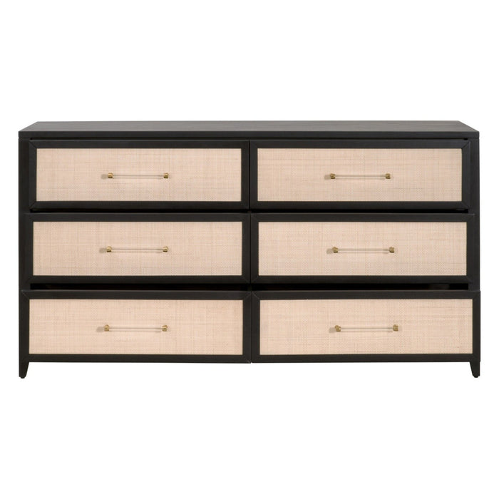 Essentials For Living Traditions Holland 6-Drawer Double Dresser 6148.B-BLK/NAT