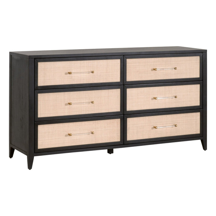 Essentials For Living Traditions Holland 6-Drawer Double Dresser 6148.B-BLK/NAT