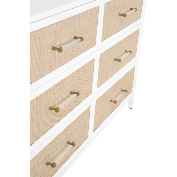 Essentials For Living Traditions Holland 6-Drawer Double Dresser 6148.WHT/NAT