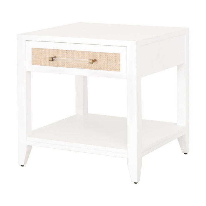 Essentials For Living Traditions Holland 1-Drawer Side Table 6144.WHT/NAT