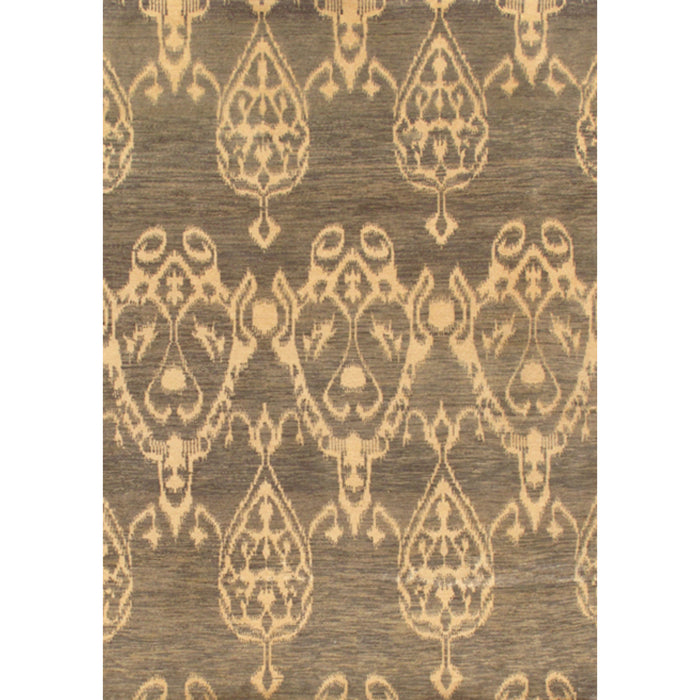 Pasargad Home Ikat Collection Hand-Knotted Lamb's Wool Area Rug- 4' 0" X 5' 8" PDC-IKAT 4X6