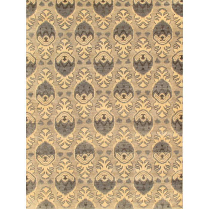 Pasargad Home Ikat Collection Hand-Knotted Lamb's Wool Area Rug- 8' 11" X 12' 0" PDC-IKAT 9X12