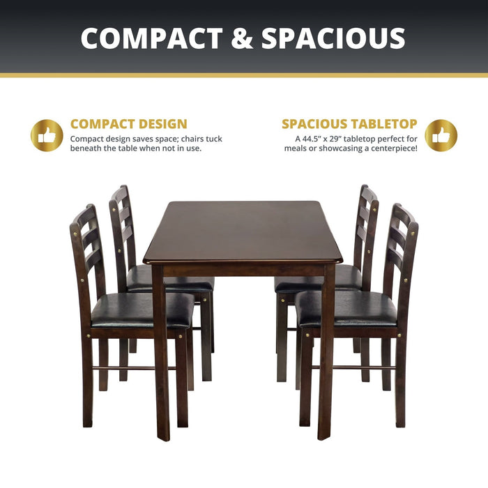 Jordan 5-Piece Indoor Dining Table Set for Kitchen & Dining Room