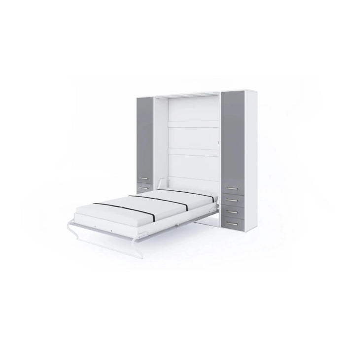Maxima House Invento Vertical Murphy Bed, European Twin Size with 2 cabinets