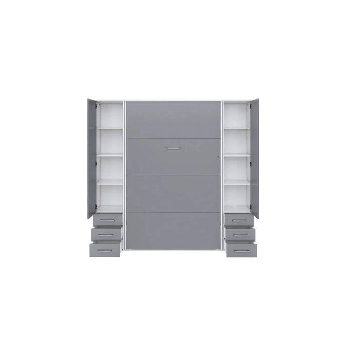 Maxima House Invento Vertical Murphy Bed, European Twin Size with 2 cabinets