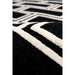 Pasargad Home Edgy Collection Hand-Tufted Bamboo Silk & Wool Area Rug, 5' 0" X 8' 0", Black pvny-21 5x8