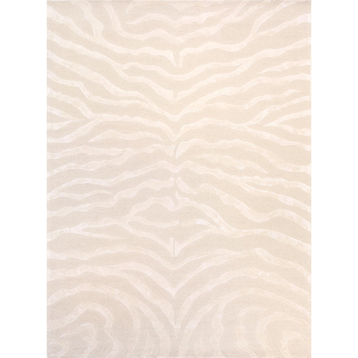 Pasargad Home Edgy Collection Hand-Tufted Bamboo Silk & Wool Area Rug, 9' 9" X 13' 9", Ivory pvcsk-01 10x14
