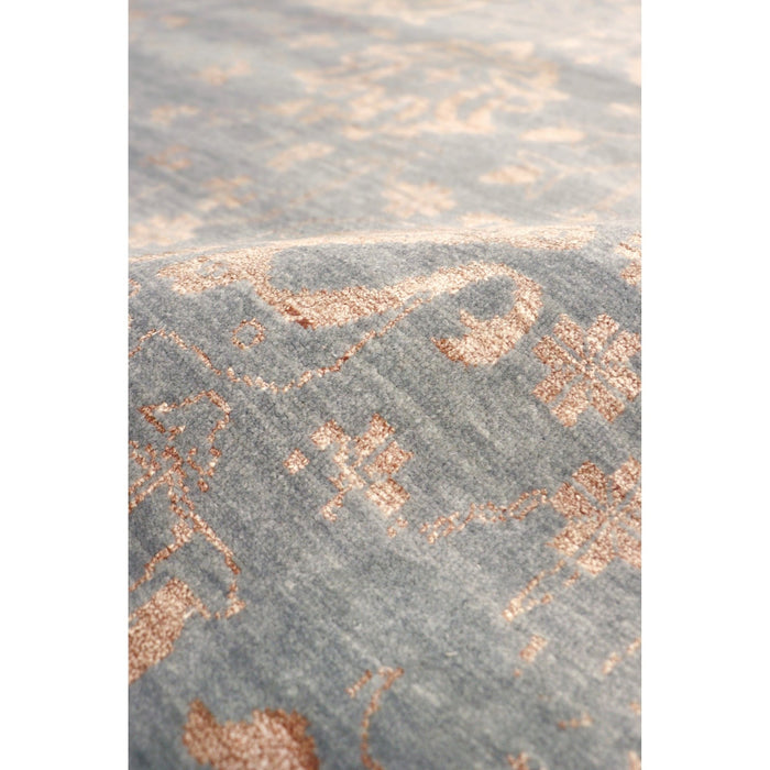 Pasargad Home Transitional Collection Hand-Knotted Grey Bsilk & Wool Area Rug-10' 0" X 13' 9" VASE-1071 10x14