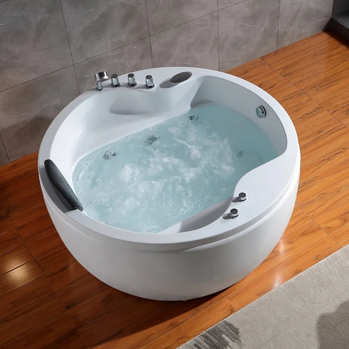 Empava 59 inch Round Whirlpool Bathtub - EMPV-59JT005