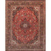 Pasargad Home Azerbaijan Collection Hand-Knotted Lamb's Wool Area Rug- 5' 0" X 6'11", Rust PL 5x7