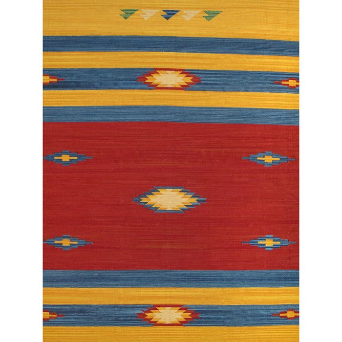 Pasargad Home Anatolian Collection Flat Weave Cotton Area Rug- 8' 0" X 8' 0" , Multi/Multi pbb-01 8x8