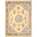Pasargad Home Art Deco Collection Hand-Knotted Ivory Wool Area Rug- 8'10" X 11'10" 97895 9x12