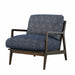 LH Imports Las Vegas Lawrence Arm Chair - Royal Navy LAW-01-RY