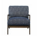 LH Imports Las Vegas Lawrence Arm Chair - Royal Navy LAW-01-RY