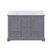 Lexora Home Dukes Bath Vanity with Carrara Marble Countertop