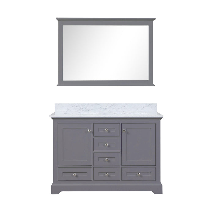 Lexora Home Dukes Bath Vanity with Carrara Marble Countertop