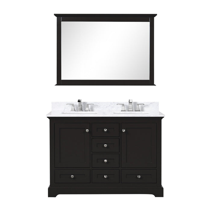 Lexora Home Dukes Bath Vanity with Carrara Marble Countertop