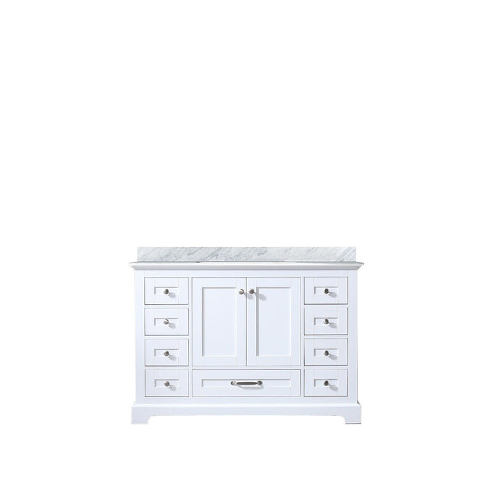 Lexora Home Dukes Bath Vanity with Carrara Marble Countertop