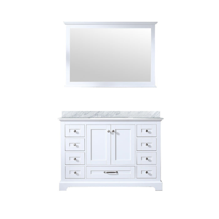 Lexora Home Dukes Bath Vanity with Carrara Marble Countertop