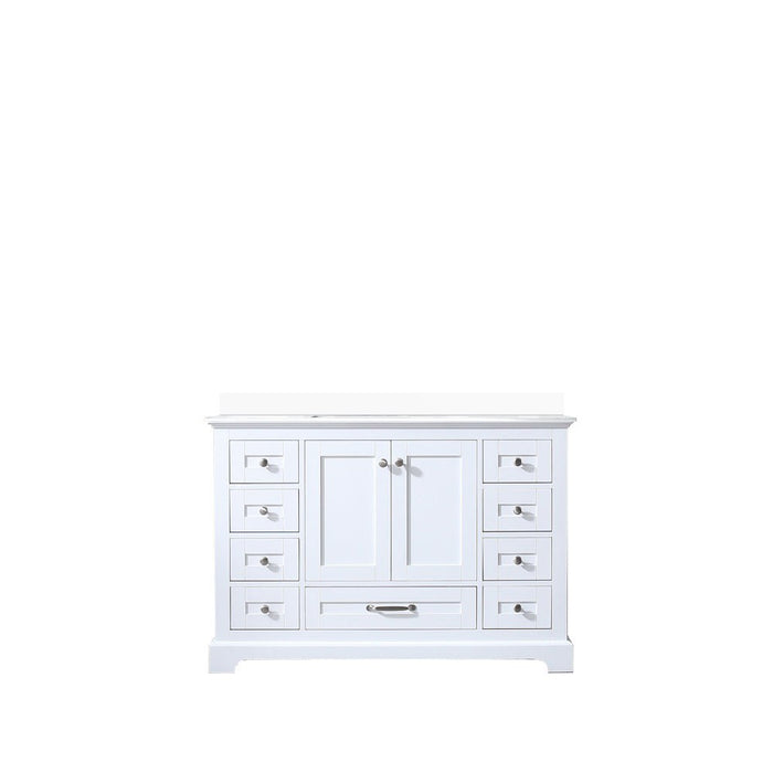 Lexora Home Dukes Bath Vanity with White Quartz Countertop