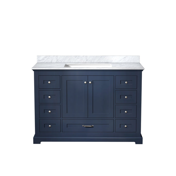 Lexora Home Dukes Bath Vanity with Carrara Marble Countertop