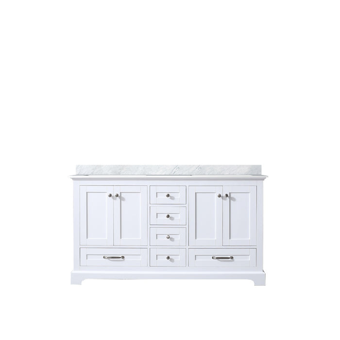 Lexora Home Dukes Bath Vanity with Carrara Marble Countertop