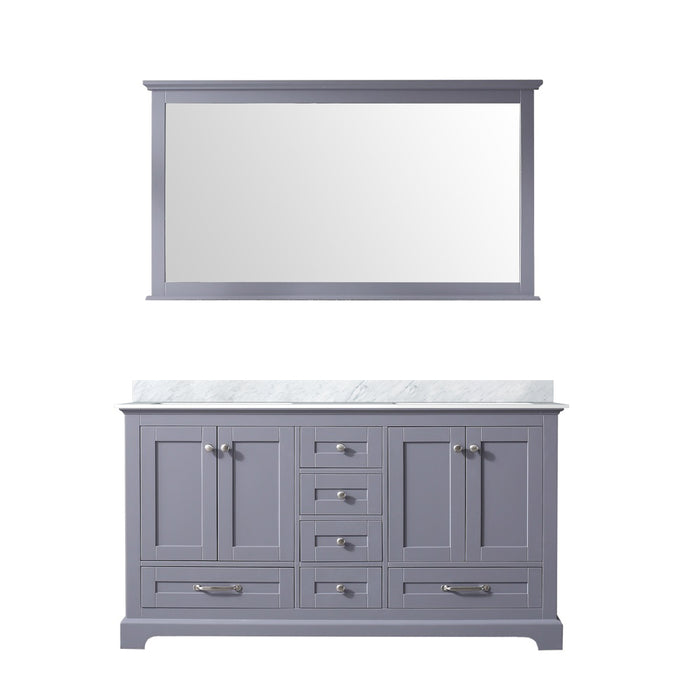 Lexora Home Dukes Bath Vanity with Carrara Marble Countertop