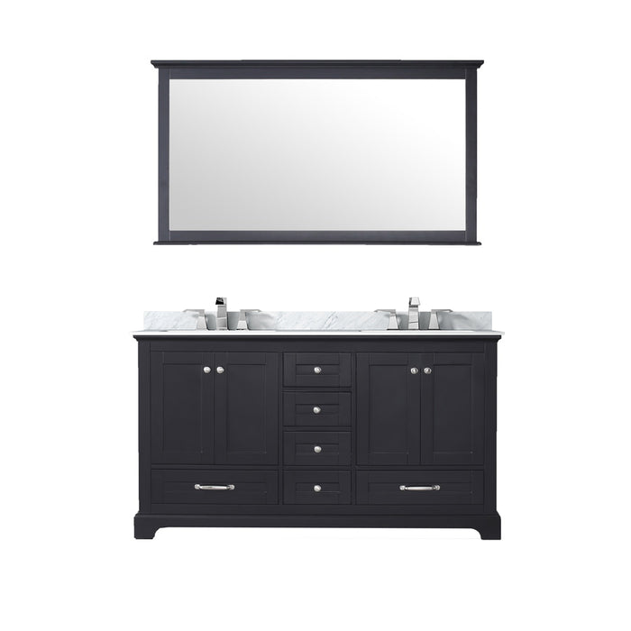 Lexora Home Dukes Bath Vanity with Carrara Marble Countertop