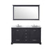 Lexora Home Dukes Bath Vanity with Carrara Marble Countertop