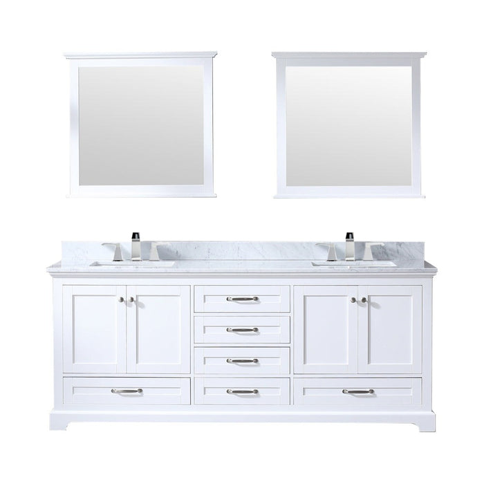 Lexora Home Dukes Bath Vanity with Carrara Marble Countertop