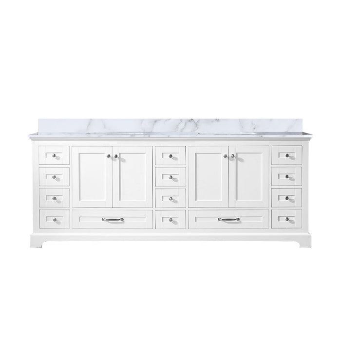 Lexora Home Dukes Bath Vanity with Carrara Marble Countertop