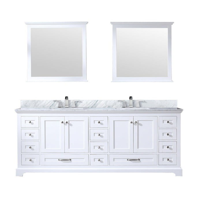 Lexora Home Dukes Bath Vanity with Carrara Marble Countertop