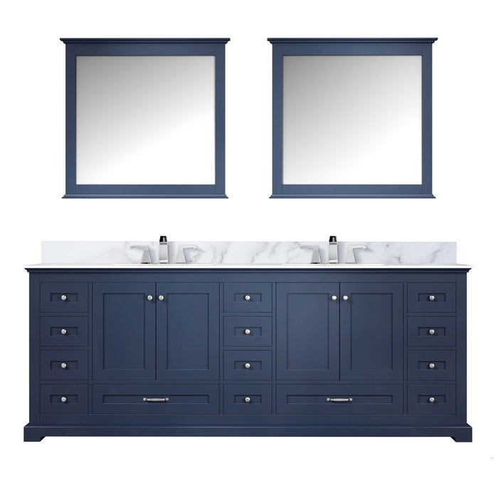 Lexora Home Dukes Bath Vanity with Carrara Marble Countertop