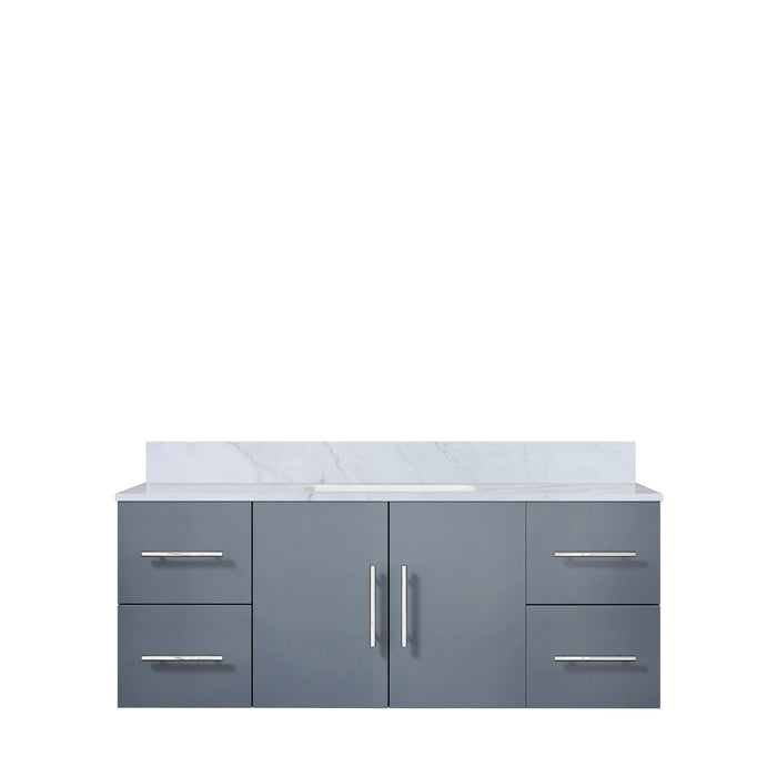 Lexora Home Geneva Bath Vanity with Carrara Marble Countertop