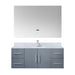 Lexora Home Geneva Bath Vanity with Carrara Marble Countertop