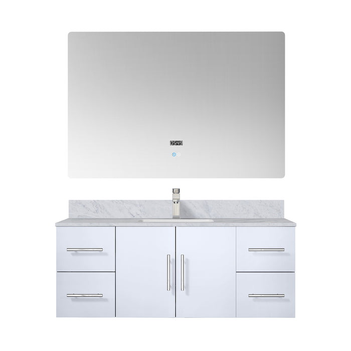 Lexora Home Geneva Bath Vanity with Carrara Marble Countertop