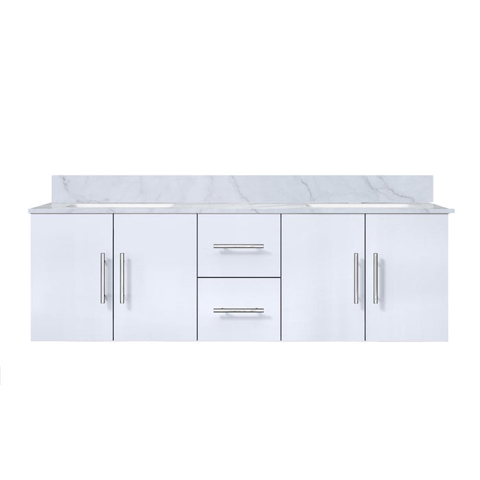 Lexora Home Geneva Bath Vanity with Carrara Marble Countertop