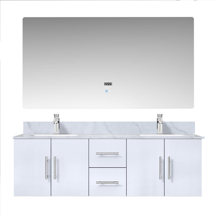 Lexora Home Geneva Bath Vanity with Carrara Marble Countertop